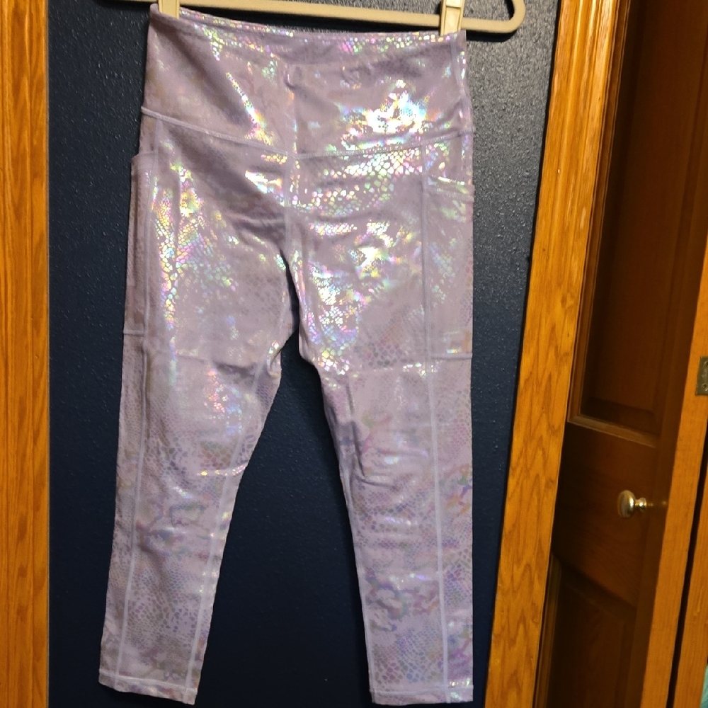 Retired Constantly Varied Gear Holographic Lavender Leggings